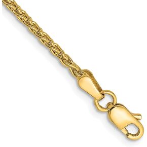 Aviarah Solid 14K Gold Gold 1.75mm Parisian With with Lobster Lock Anclet Necklace -8.0 "10.0"