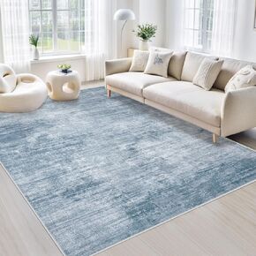 Area Rugs 8x10 Living Room: Washable Rug Modern Abstract Large Rug Soft Non Slip Neutral Rug Stain Resistant Indoor Carpet for Bedroom Kitchen Dining Room Table Nursery Home Office Rugs(Beige,8'x10')