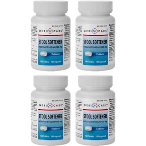 Gericare Docusate Soidium Sodium Stool ، أفضل أحجار البراز للاستخدام اليومي للنساء والرجال وكبار السن - مثالية لإغراء الإمساك 100mg القابلة للضرب. (100 عدد) صنع في الولايات المتحدة الأمريكية.