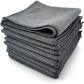 12 PCS Car Cleaning Towel, 11.8" x 11.8" Soft Microfiber Cloth Lock Edge Absorbent Towel, Portable Multifunctional Home and Car Dual-Purpose Accessories, Suitable for Most Models (Blue)