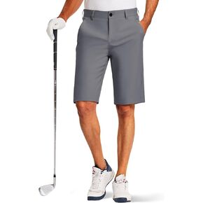 شورت غولف بولي للرجال 11 بوصة inseam المسطح الأمامي خفيفة الوزن جاف مع 5 جيوب للسفر غير الرسمي للأعمال التجارية in Kuwait
