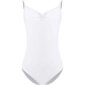 Girls Backless Dance Leotard – Ballet & Gymnastics Tank Bodysuit with Adjustable Strap
