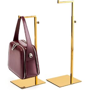 Purse Display Stand, 2 Packs Stainless Steels Bag Display Rack Counter Purse Holder Adjustable Height Handbag Display Stand for Retail Luxury Bag