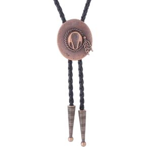 Btilasif Bolo Tie for Men Vintage Western Cowboy Texas Star Leather Necktie Necklace Costume Accessories