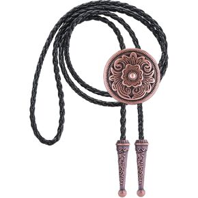 GelConnie Floral Bolo Tie for Men Womens Bolo Tie Necklace Native American Black Men's Bolo Ties Western Cowboy Bolero Ties