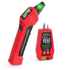 Circuit Breaker Finder & GFCI Outlet Tester with Digital LCD Display, 90-135V Electrical Circuit Tracer Tool for Electricians/DIY – Lightweight (Includes Batteries & Carrying Case)