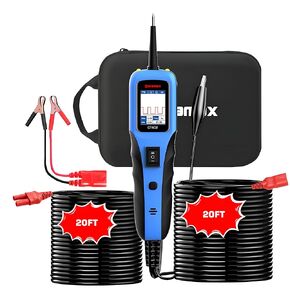 Automotive Power Circuit Probe Trailer Light Tester 12-24V, Electrical Short/Open Finder, Digital Multimeter,AC/DC Diode/Resistance Duty Cycle Tester Tool with 40FT Cord&Non-Piercing 0.7mm Probe Kits