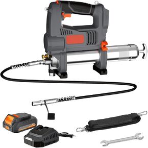 طقم مسدس الشحوم اللاسلكي المتوافق مع بطارية DeWalt 20V Max ، 10000 رطل/ بوصة مربعة 5 سرعات مدفع الشحوم ث/ 20 فولت 2.0AH