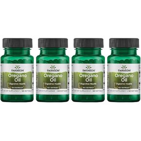 Swanson Oregano Oil 10:1 Extract - Natural Supplement Promoting Digestive Health & Respiratory Support - Supports Gastrointestinal System & Urinary Tract Health - (120 Softgels, 150mg Each) (4 Pack)