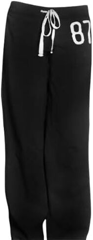 Vhitler Cute Jersey Pajama Pants Y2k Low Rise Pj Pants Wide Leg Drawstring Pants Preppy Aesthetic Lounge Pants Grunge Pants in Saudi Arabia