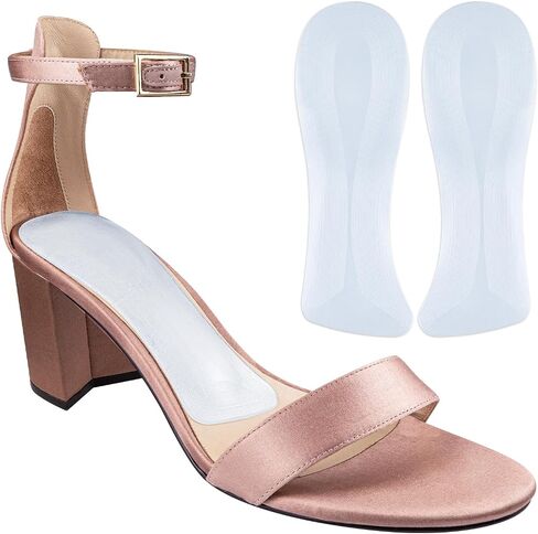 SOPROM Weight Shifting Insoles for High Heels, Gel Inserts Comfort Pads for Women Foot Pain Relief(Size: Small for US 6-7.5 Women Shoes, Color: Transparent Blue) in Kuwait