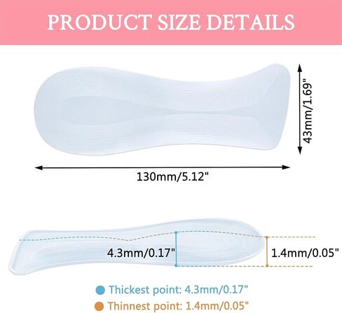 SOPROM Weight Shifting Insoles for High Heels, Gel Inserts Comfort Pads for Women Foot Pain Relief(Size: Small for US 6-7.5 Women Shoes, Color: Transparent Blue) in Kuwait