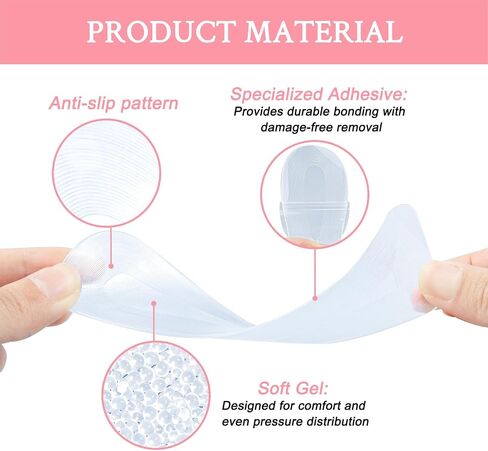 SOPROM Weight Shifting Insoles for High Heels, Gel Inserts Comfort Pads for Women Foot Pain Relief(Size: Small for US 6-7.5 Women Shoes, Color: Transparent Blue) in Kuwait