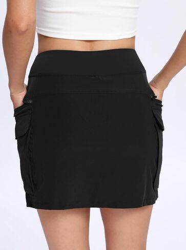 Jhsnjnr Cargo Skirts for Women Mini Sports Hiking Skort with Zipper Pockets High Waisted Golf Athletic Skorts in Kuwait