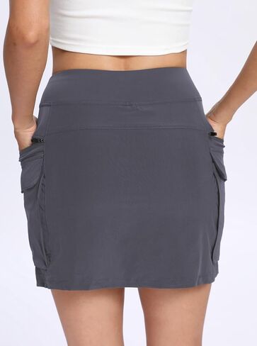 Jhsnjnr Cargo Skirts for Women Mini Sports Hiking Skort with Zipper Pockets High Waisted Golf Athletic Skorts in Kuwait