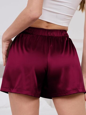Mawor Womens Silk Summer Boxer Shorts Soft Comfy Pajama Sleep Lounge Satin Bottoms Sweat Cute Flowy Loose Pj Sleepwear in Saudi Arabia