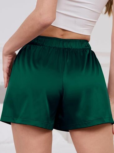 Mawor Womens Silk Summer Boxer Shorts Soft Comfy Pajama Sleep Lounge Satin Bottoms Sweat Cute Flowy Loose Pj Sleepwear in Saudi Arabia