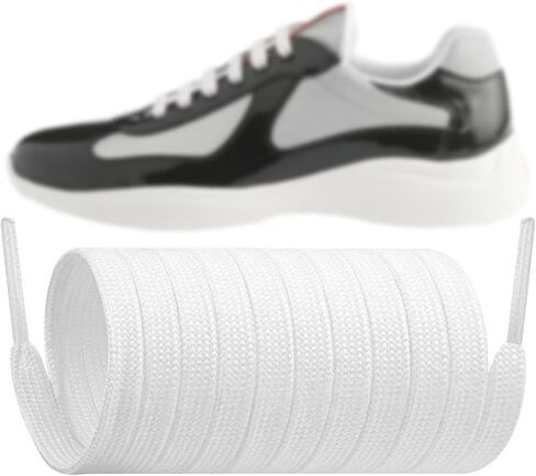 Shoelaces for Prada Sneakers, 8MM Flat Shoe Laces Strings Replacement for Shoes in Kuwait