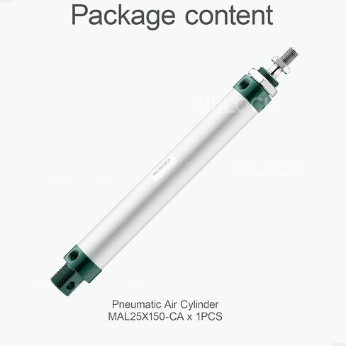 أسطوانة هواء هوائية 25 مم تتحمل 50 مم شوط، أسطوانة هواء صغيرة قضيب واحد مزدوج العمل MAL 25 X 50 in Kuwait