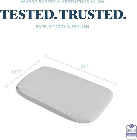 Baby Delight Beside Me Dreamer Bassinet & Bedside Sleeper Waterproof Fitted Sheet, Grey in Kuwait