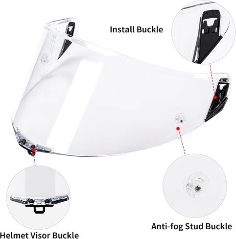 Pista GP RR Visor Replacement - Pista Helmet Visor Motorcycle Helmet Shield for Pista GPR/CORSA-R/Pista GPRR/Race 3 (Chrome Red) in Saudi Arabia