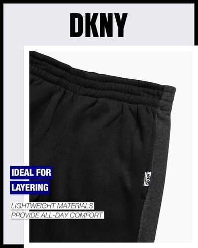 DKNY Toddler Boys' Jogger Set - 3 Piece Short Sleeve Graphic T-Shirt, Pullover Hoodie, and Jogger Sweat Pants (Sizes: 4-7) in Saudi Arabia