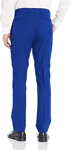 Wehilion Mens Suit Pants قابلة للتوسيع القابلة للتوسيع المسطح الأمامي لليمة مستقيمة السراويل للرجال in Kuwait
