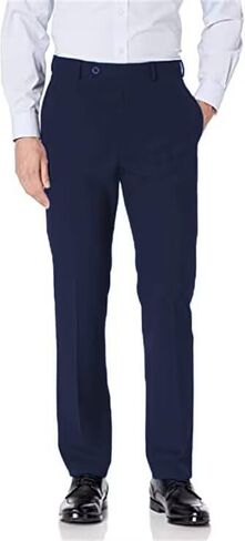 Wehilion Mens Suit Pants قابلة للتوسيع القابلة للتوسيع المسطح الأمامي لليمة مستقيمة السراويل للرجال in Kuwait