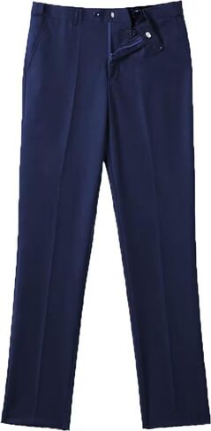 Wehilion Mens Suit Pants قابلة للتوسيع القابلة للتوسيع المسطح الأمامي لليمة مستقيمة السراويل للرجال in Kuwait