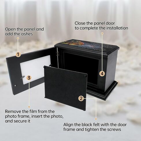 Wooden Cremation Urns for Human Ashes with Photo Frame,Tree of Life Funeral Memorial Box & Casket for Adults, Men, Women,Holds Up to 250 LBS in Saudi Arabia