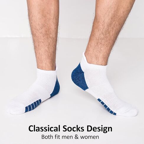 Sock Amazing 6 Pairs Unisex Premium Cotton Socks Soft Cushion No Show Sock Non Slip Low Cut Ankle Socks for Men Women Running in Saudi Arabia