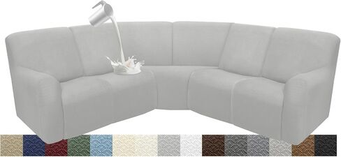 Reclining Sectional Couch Covers Washable Recliner Console Cover Sofa Cover for L Shaped Sectional Super Stretch Soft Middle Console Slipcovers (Console Cover, Wine Red) in Saudi Arabia