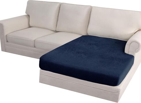 Couch Cushion Covers Leather-Look 3PC Stretch Sofa Seat Slipcover Sets for Living Room Individual Sofa Cushion Cover Couch Seat Protectors, Pet-Friendly, Non-Slip, Easy Fit - Coffee in Kuwait