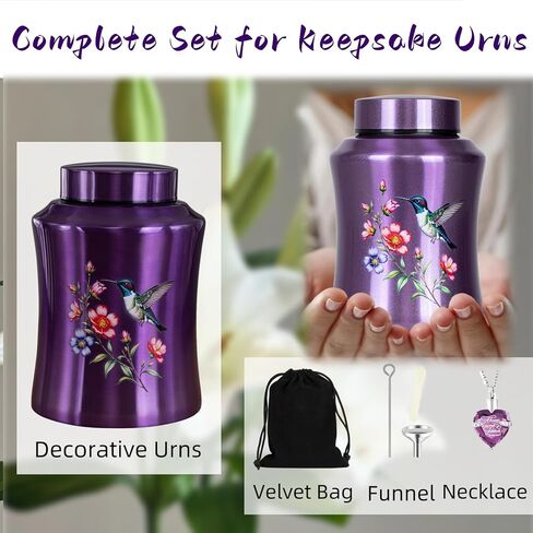 Purple Cross Urns for Ashes for Women Up to 140 LBS, Large Personalized Cremation Urns for Human Ashes Adult Male & Female Decorative and Funeral Keepsake Urn,Love of God Carefully Handcrafted in Kuwait