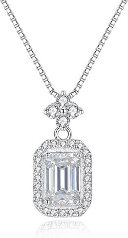 S925 Sterling Silver 0.6ct VVS1 D-Color Diamond Pendant Necklace for Women, Ideal Valentine's Day Gift for Wife in Saudi Arabia