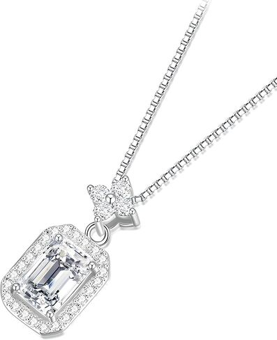 S925 Sterling Silver 0.6ct VVS1 D-Color Diamond Pendant Necklace for Women, Ideal Valentine's Day Gift for Wife in Saudi Arabia