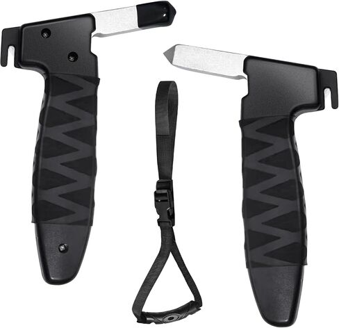 2 Pack Auto Cane Portable Vehicle Support Handle,Car Handle Assist for Elderly 3 in 1 Multifunctional Car Handle for Seniors and Handicapped, Car Handle Strap with Nylon Band (Black) in Saudi Arabia