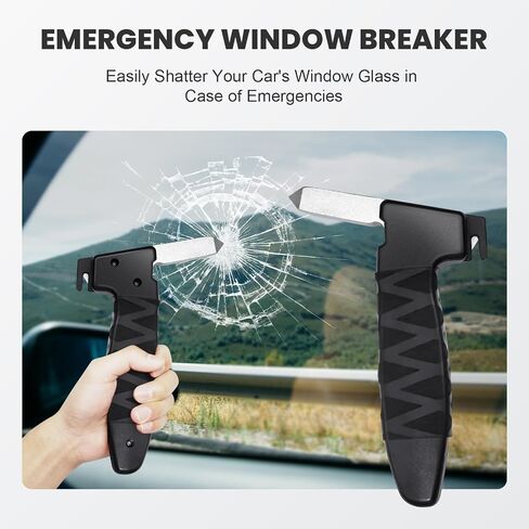 2 Pack Auto Cane Portable Vehicle Support Handle,Car Handle Assist for Elderly 3 in 1 Multifunctional Car Handle for Seniors and Handicapped, Car Handle Strap with Nylon Band (Black) in Saudi Arabia