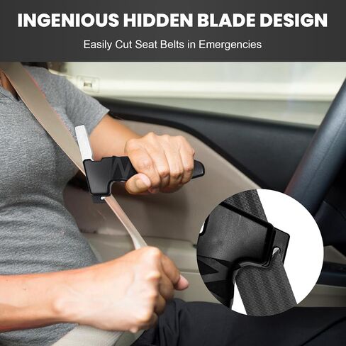 2 Pack Auto Cane Portable Vehicle Support Handle,Car Handle Assist for Elderly 3 in 1 Multifunctional Car Handle for Seniors and Handicapped, Car Handle Strap with Nylon Band (Black) in Saudi Arabia