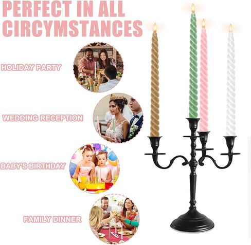 Whaline 8Pcs 10 Inch Orange Gradient Color Spiral Taper Candles Dripless Twisted Wax Candles Long Unscented Candle Sticks for Fall Halloween Home Party Supplies in Saudi Arabia