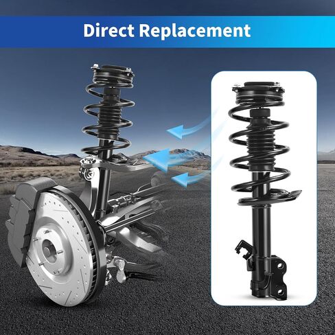 LEDKINGDOMUS Front Complete Strut Shocks and Coil Spring Assembly Compatible with 2014-2019 Sentra in Kuwait