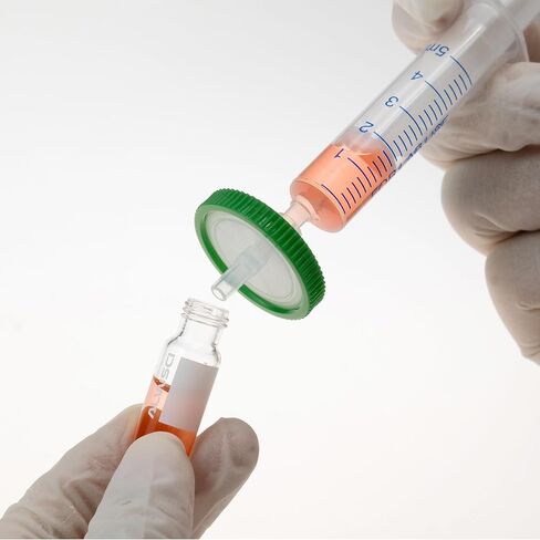 Syringe Filters PES Hydrophilic Filtration 0.22um Micron Pore Size 25mm Membrane Diameter Lab PES Membrane Disc Non-Sterile by Labfil, Pack of 100 in Kuwait