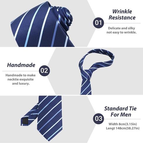 Mens Check Plaid Tie 3.15" (8CM) Classic Necktie Striped Checkered Ties For Men in Gift Box in Saudi Arabia