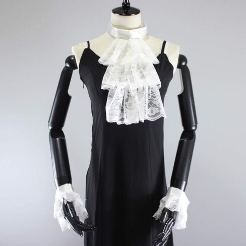 Lace Jabot Necktie Ruffle Neckwear Collar in Saudi Arabia