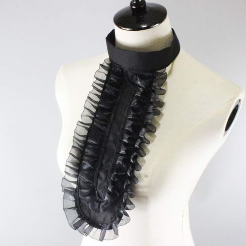 Lace Jabot Necktie Ruffle Neckwear Collar in Saudi Arabia