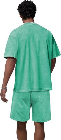 Derminpro Men's Cotton Short Sets 2 Piece Outfits Casual Summer Short Sleeve/Sleeveless Tracksuits in Kuwait