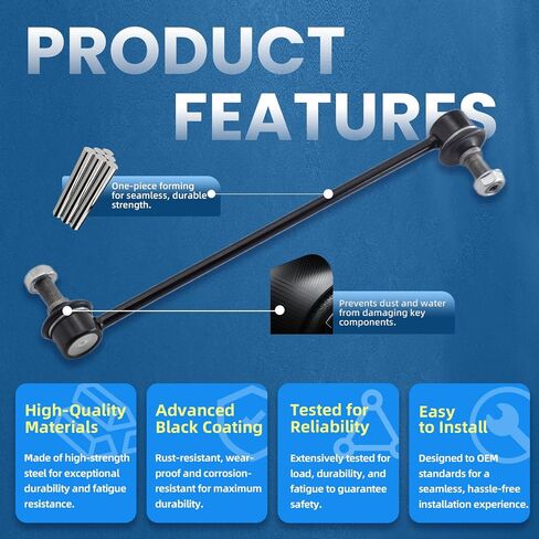2PCS K750382 Front Stabilizer Sway Bar Link متوافق مع Dodge Journey 2009 2010 2011 2012 2013 2015 2015 2017 2018 2019 2020 in Saudi Arabia