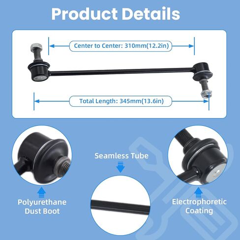 2PCS K750382 Front Stabilizer Sway Bar Link متوافق مع Dodge Journey 2009 2010 2011 2012 2013 2015 2015 2017 2018 2019 2020 in Saudi Arabia