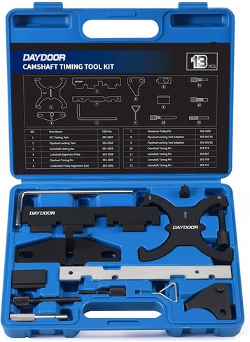DAYDOOR Timing Tool Kit, 13 Pcs Camshaft Locking Tool Compatible with Ford Focus Kuga Fiesta Fusion Escape 1.5 1.6 2.0 2.3 EcoBoost Mazda 2.5L, Ford 1.6L VVT Ti-VCT 1.5L Ti-VCT Timing Locking Tool in Saudi Arabia