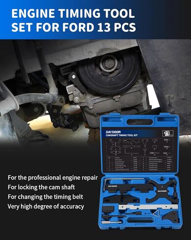 DAYDOOR Timing Tool Kit, 13 Pcs Camshaft Locking Tool Compatible with Ford Focus Kuga Fiesta Fusion Escape 1.5 1.6 2.0 2.3 EcoBoost Mazda 2.5L, Ford 1.6L VVT Ti-VCT 1.5L Ti-VCT Timing Locking Tool in Saudi Arabia